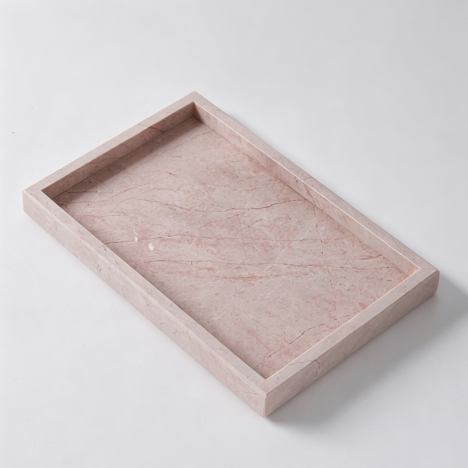 Natural Stone Marble Tray – Luxury Decorative Organizer for Vanity and Bathroom